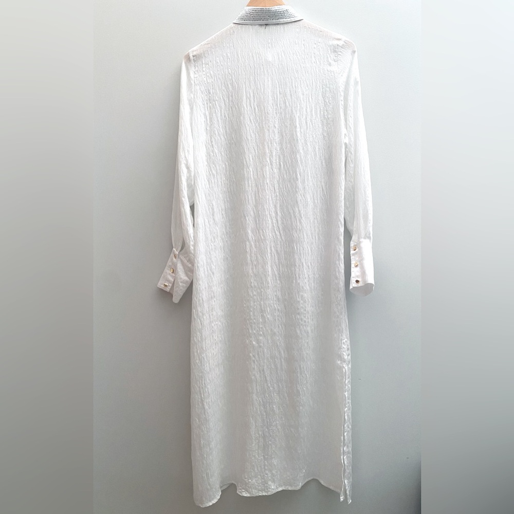 Agua De Coco Dress Shirt / Beach Cover. Pre-owned-fair condition.